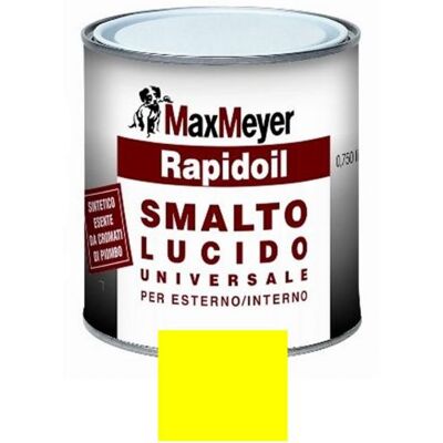 MAX MEYER Smalto Vernice A Solvente Rapidoil Giallo Base Lt 0,375 Per Legno Ferro Maxmeyer MAX MEYER Smalto Vernice A Solvente Rapidoil Giallo Base Lt 0,375 Per Legno Ferro Maxmeyer