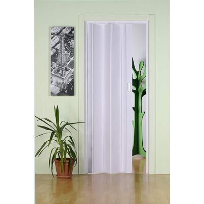 FORTE Porta A Soffietto In Pvc Bianca Bianco 82x214 Cm - Made In Italy- Porte FORTE Porta A Soffietto In Pvc Bianca Bianco 82x214 Cm - Made In Italy- Porte