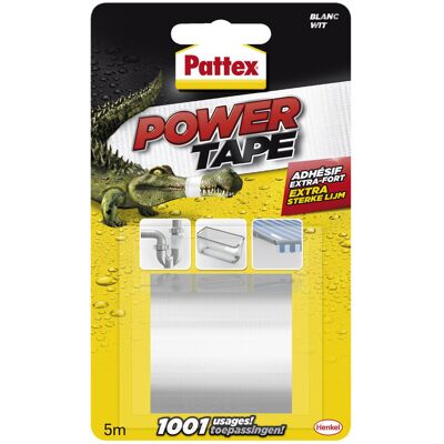 Pattex Nastro Adesivo Power Tape 5x5m Bianco - Pattex Nastro Adesivo Power Tape 5x5m Bianco -