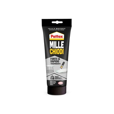 VDS Pattex Millechiodi Forte E Rapido Trasp Tubo 52g Q.ta 12 VDS Pattex Millechiodi Forte E Rapido Trasp Tubo 52g Q.ta 12