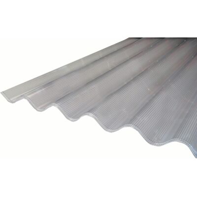 Lastra in policarbonato alveolare 6 mm, grande onda trasparente - Materiale di copertura Lastra in policarbonato alveolare 6 mm, grande onda trasparente - Materiale di copertura