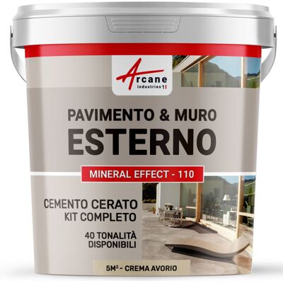 ARCANE INDUSTRIES Microcemento Per Esterni: Pavimenti, Muri, Terrazze, Balconi, Scale - 5 M² (in 2 Strati) Crema Avorio - ARCANE INDUSTRIES Microcemento Per Esterni: Pavimenti, Muri, Terrazze, Balconi, Scale - 5 M² (in 2 Strati) Crema Avorio -