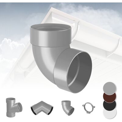 RAINWAY - 130 - Grigio - 87° - Sistema di grondaie RAINWAY - 130 - Grigio - 87° - Sistema di grondaie