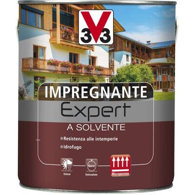 V33 - Impregnante Solvente 2,5 Noce Medio Per Legno Esterno V33 - Impregnante Solvente 2,5 Noce Medio Per Legno Esterno