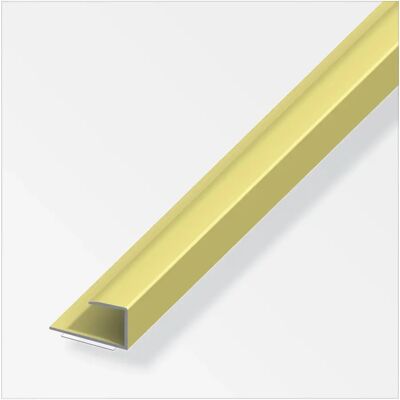 ALFER Profilo Per Bordi 15x14 Alluminio Ottonato - 1 Metro. ALFER Profilo Per Bordi 15x14 Alluminio Ottonato - 1 Metro.