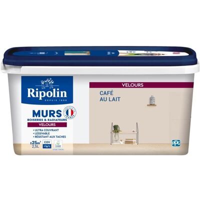 Colore per pareti e radiatori RIPOLIN - Caffè latte velluto - 2,5L Colore per pareti e radiatori RIPOLIN - Caffè latte velluto - 2,5L