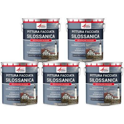 ARCANE INDUSTRIES Pittura Silossanica Per Esterni E Facciate, Ad Alto Potere Idrorepellente - Arcafaçade Siloxane - 5 X 10 L Grigio Pietra - Ral 7030 - ARCANE INDUSTRIES Pittura Silossanica Per Esterni E Facciate, Ad Alto Potere Idrorepellente - Arcafaçade Siloxane - 5 X 10 L Grigio Pietra - Ral 7030 -