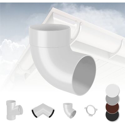 RAINWAY - 130mm PVC - Bianco - 87° - Sistema grondaie RAINWAY - 130mm PVC - Bianco - 87° - Sistema grondaie