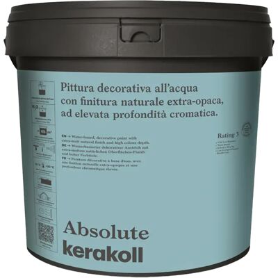 KERAKOLL Pittura Decorativa All’acqua Finitura Extra-opaca Absolute Bianco 4 Lt KERAKOLL Pittura Decorativa All’acqua Finitura Extra-opaca Absolute Bianco 4 Lt