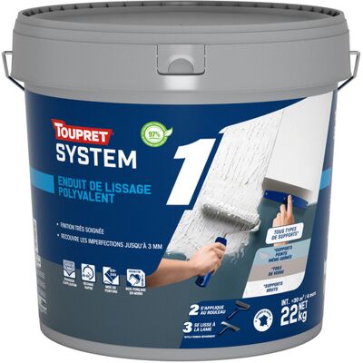 TOUPRET Composto Lisciatore Smoothing Compound 22 Kg Asciugatura Rapida TOUPRET Composto Lisciatore Smoothing Compound 22 Kg Asciugatura Rapida