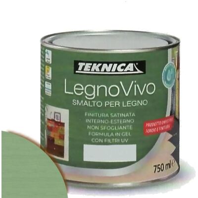 TEKNICA Legno Vivo Smalto All'acqua Per Legno 750ml In Gel Vari Colori - Colore: Salvia TEKNICA Legno Vivo Smalto All'acqua Per Legno 750ml In Gel Vari Colori - Colore: Salvia