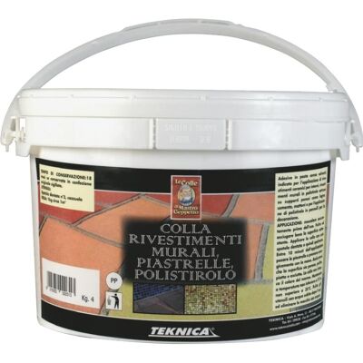 TEKNICA Colla Adesivo In Pasta Rivestimenti Murali-piastrelle-polistirolo 4kg TEKNICA Colla Adesivo In Pasta Rivestimenti Murali-piastrelle-polistirolo 4kg