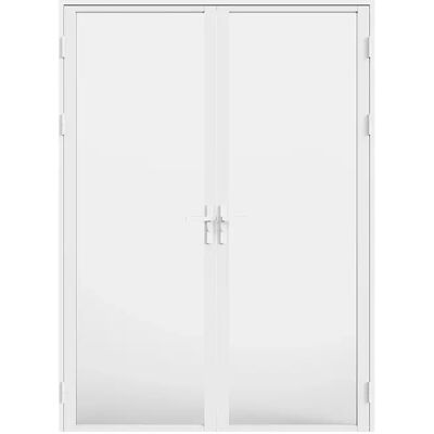Unique Blocco Porta Reversibile A Due Ante 2 X H204 X L73 Cm In Alluminio E Vetro Temperato Satinato Bianco - Loxton Unique Blocco Porta Reversibile A Due Ante 2 X H204 X L73 Cm In Alluminio E Vetro Temperato Satinato Bianco - Loxton