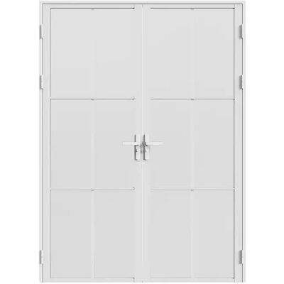 Unique Blocco Porta Reversibile A Due Ante 2 X H204 X L73 Cm In Alluminio E Vetro Satinato Bianco - Seroto Unique Blocco Porta Reversibile A Due Ante 2 X H204 X L73 Cm In Alluminio E Vetro Satinato Bianco - Seroto