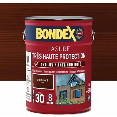 Bondex Lasure 8ans Très Haute Protection Satiné Bidon 5l - Bondex Lasure 8ans Très Haute Protection Satiné Bidon 5l -