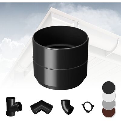 RAINWAY - Sistema Di Grondaie - 130mm In Plastica Pvc, Selezione Di Componenti 130: Antracite, Presa Per Tubi RAINWAY - Sistema Di Grondaie - 130mm In Plastica Pvc, Selezione Di Componenti 130: Antracite, Presa Per Tubi