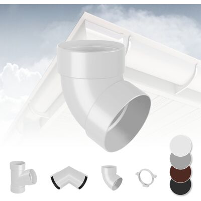 RAINWAY - Sistema 130mm PVC - Bianco - Curva 67° - Sistema grondaie RAINWAY - Sistema 130mm PVC - Bianco - Curva 67° - Sistema grondaie