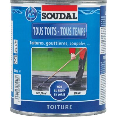 SOUDAL Rivestimento Per Tetto 101477 Impermeabile Flessibile 10l SOUDAL Rivestimento Per Tetto 101477 Impermeabile Flessibile 10l