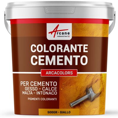 ARCANE INDUSTRIES Colorante Per Cemento, Intonaco, Malta. Pigmenti Per Colorare Cemento - Arcacolors - 500 Gr Giallo - ARCANE INDUSTRIES Colorante Per Cemento, Intonaco, Malta. Pigmenti Per Colorare Cemento - Arcacolors - 500 Gr Giallo -