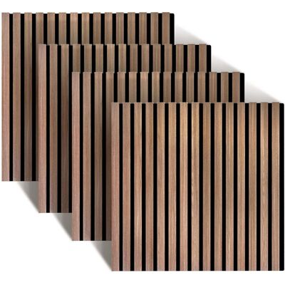 RELAXDAYS Pannelli Acustici , Set 4 Pz, 60×60 Cm, Isolamento Acustico E Rivestimento Murale, Finitura Rovere Naturale RELAXDAYS Pannelli Acustici , Set 4 Pz, 60×60 Cm, Isolamento Acustico E Rivestimento Murale, Finitura Rovere Naturale
