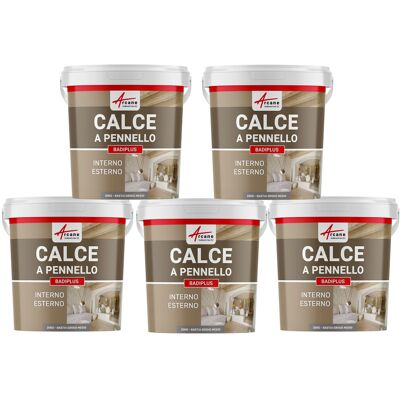ARCANE INDUSTRIES Calce A Pennello Per Muri Esterni E Interni - Badiplus - 5 X 20 Kg Bastia - Grigio Medio - ARCANE INDUSTRIES Calce A Pennello Per Muri Esterni E Interni - Badiplus - 5 X 20 Kg Bastia - Grigio Medio -