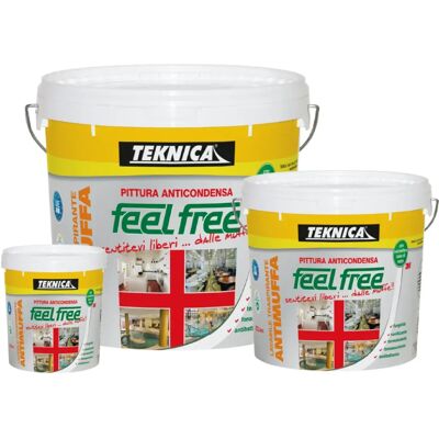 TEKNICA Pittura Feel Free Anticondensa Termoisolante Fonoassorbente Antimuffa - Formato: 0,750 Lt TEKNICA Pittura Feel Free Anticondensa Termoisolante Fonoassorbente Antimuffa - Formato: 0,750 Lt