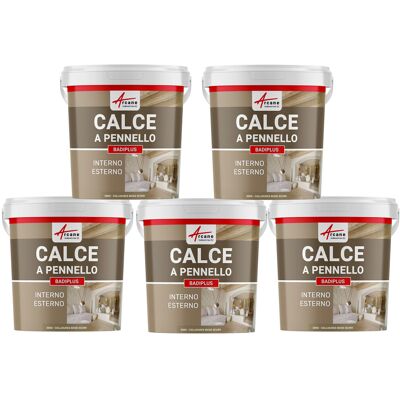 ARCANE INDUSTRIES Calce A Pennello Per Muri Esterni E Interni - Badiplus - 5 X 20 Kg Collioures Beige Scuro - ARCANE INDUSTRIES Calce A Pennello Per Muri Esterni E Interni - Badiplus - 5 X 20 Kg Collioures Beige Scuro -