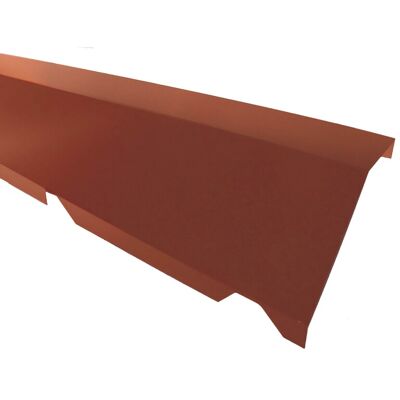 MCCOVER Colmo Dentellato A Parete Per Vassoio In Acciaio 1045 - Rosso 8012, H: 170 Mm, L: 160 Mm, L: 2100 Mm MCCOVER Colmo Dentellato A Parete Per Vassoio In Acciaio 1045 - Rosso 8012, H: 170 Mm, L: 160 Mm, L: 2100 Mm
