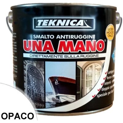 TEKNICA Smalto Antiruggine Unamano 2,5lt Diretto Sulla Ruggine Bianco Opaco TEKNICA Smalto Antiruggine Unamano 2,5lt Diretto Sulla Ruggine Bianco Opaco
