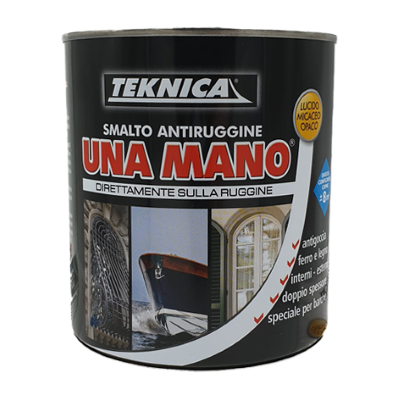 TEKNICA Una Mano Smalto Antiruggine Interno Esterno Barche Protetti 750ml Lucido - Colore: Bianco Lucido 4402 TEKNICA Una Mano Smalto Antiruggine Interno Esterno Barche Protetti 750ml Lucido - Colore: Bianco Lucido 4402