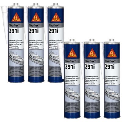 Sika Sikaflex 291i Sigillante Marino - Bianco - 6x300ml Sika Sikaflex 291i Sigillante Marino - Bianco - 6x300ml
