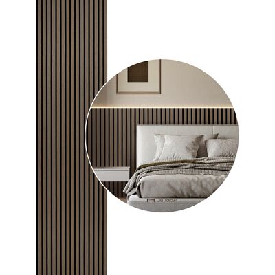 RANDACO Pannello Acustico Da Parete Listelli Legno 120x60 Cm, Noce, Feltro Mdf, Set 2 Pezzi, Isolamento Acustico RANDACO Pannello Acustico Da Parete Listelli Legno 120x60 Cm, Noce, Feltro Mdf, Set 2 Pezzi, Isolamento Acustico