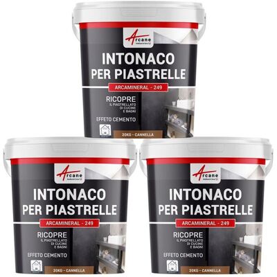 ARCANE INDUSTRIES Intonaco Per Piastrelle Del Bagno E Cucina, Su Pavimento E Pareti - Arcamineral - 3x 20 Kg Cannella - ARCANE INDUSTRIES Intonaco Per Piastrelle Del Bagno E Cucina, Su Pavimento E Pareti - Arcamineral - 3x 20 Kg Cannella -