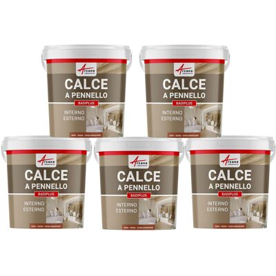 ARCANE INDUSTRIES Calce A Pennello Per Muri Esterni E Interni - Badiplus - 5 X 20 Kg Siena - Ocra Arancione - ARCANE INDUSTRIES Calce A Pennello Per Muri Esterni E Interni - Badiplus - 5 X 20 Kg Siena - Ocra Arancione -
