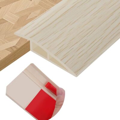 XISRENS Striscia Adesiva Per Soglia, Soglia Per Porta In Pvc, Profilo Di Transizione Per Pavimenti In Laminato, Profili Di Transizione Per Moquette (effetto Legno Beige, 15 Mm × 1 M) XISRENS Striscia Adesiva Per Soglia, Soglia Per Porta In Pvc, Profilo Di Transizione Per Pavimenti In Laminato, Profili Di Transizione Per Moquette (effetto Legno Beige, 15 Mm × 1 M)