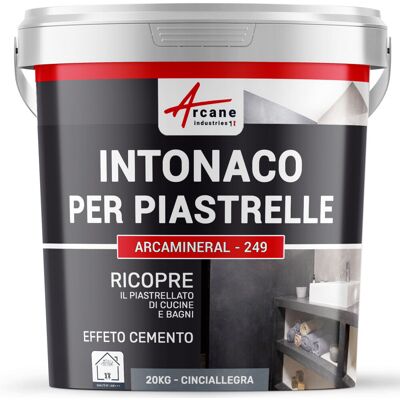 ARCANE INDUSTRIES Intonaco Per Piastrelle Del Bagno E Cucina, Su Pavimento E Pareti - Arcamineral - 20 Kg (circa 13 M²) Cinciallegra - ARCANE INDUSTRIES Intonaco Per Piastrelle Del Bagno E Cucina, Su Pavimento E Pareti - Arcamineral - 20 Kg (circa 13 M²) Cinciallegra -