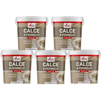 ARCANE INDUSTRIES Calce A Pennello Per Muri Esterni E Interni - Badiplus - 5 X 20 Kg Mykonos Bianco Puro - ARCANE INDUSTRIES Calce A Pennello Per Muri Esterni E Interni - Badiplus - 5 X 20 Kg Mykonos Bianco Puro -