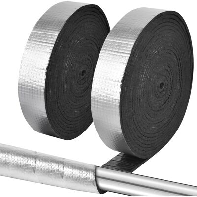 OEM Isolamento Per Tubi - Nastro Isolante In Schiuma Per Tubi Da Esterno Da 33 Piedi, Autoadesivo, Per La Protezione Dal Gelo Invernale - Finitura In Foglio Di Alluminio - 2" X 33 Piedi OEM Isolamento Per Tubi - Nastro Isolante In Schiuma Per Tubi Da Esterno Da 33 Piedi, Autoadesivo, Per La Protezione Dal Gelo Invernale - Finitura In Foglio Di Alluminio - 2" X 33 Piedi