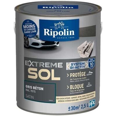RIPOLIN Protection Extreme Sol Gris Beton Ral 70 Satin 2,5 L RIPOLIN Protection Extreme Sol Gris Beton Ral 70 Satin 2,5 L