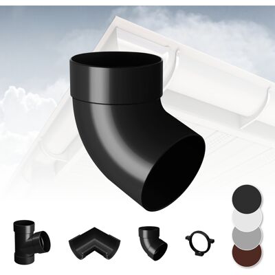 RAINWAY - L Bend Ø105 - 67° - Antracite - Gutter system RAINWAY - L Bend Ø105 - 67° - Antracite - Gutter system