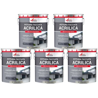 ARCANE INDUSTRIES Pittura Acrilica Per Esterni: Per Facciate Esterne E Stucco - Arcafaçade Renov - 5 X 10 L Grigio Seta - Ral 7044 - ARCANE INDUSTRIES Pittura Acrilica Per Esterni: Per Facciate Esterne E Stucco - Arcafaçade Renov - 5 X 10 L Grigio Seta - Ral 7044 -