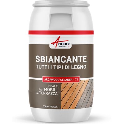 ARCANE INDUSTRIES Sbiancante Legno, Ideale Per Legno Esterno - Arcawood Cleaner - 200 L - ARCANE INDUSTRIES Sbiancante Legno, Ideale Per Legno Esterno - Arcawood Cleaner - 200 L -