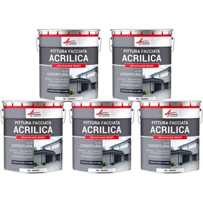 ARCANE INDUSTRIES Pittura Acrilica Per Esterni: Per Facciate Esterne E Stucco - Arcafaçade Renov - 5 X 10 L Bianco - ARCANE INDUSTRIES Pittura Acrilica Per Esterni: Per Facciate Esterne E Stucco - Arcafaçade Renov - 5 X 10 L Bianco -