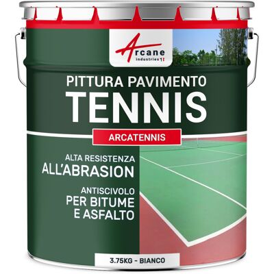 ARCANE INDUSTRIES Pittura Per Campo Da Tennis, Antiscivolo - Arcatennis - 3,75 Kg (fino A 7,5 M² In 2 Strati) Bianco - ARCANE INDUSTRIES Pittura Per Campo Da Tennis, Antiscivolo - Arcatennis - 3,75 Kg (fino A 7,5 M² In 2 Strati) Bianco -