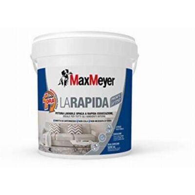 MAX MEYER Idropittura Max Lavabile La Rapida 4 L Bianco Opaco MAX MEYER Idropittura Max Lavabile La Rapida 4 L Bianco Opaco