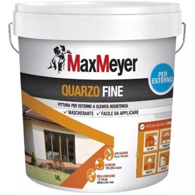 MAX MEYER Pittura Al Quarzo Per Esterno Bianco 14 Lt MAX MEYER Pittura Al Quarzo Per Esterno Bianco 14 Lt