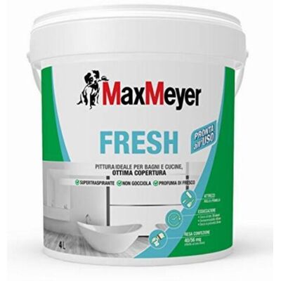 MAX MEYER Idropittura Traspirante Bianca Fresh 4 Lt 160869g500002 Dy021 MAX MEYER Idropittura Traspirante Bianca Fresh 4 Lt 160869g500002 Dy021