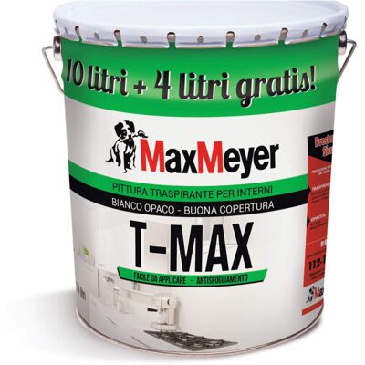 MAX MEYER Pittura Traspirante T-max Bianca Lt.10+4 MAX MEYER Pittura Traspirante T-max Bianca Lt.10+4