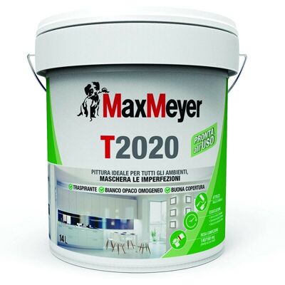 MAX MEYER - Pittura Murale T2020 Max Mayer Bianco Copertura Imperfezioni 14 Lt MAX MEYER - Pittura Murale T2020 Max Mayer Bianco Copertura Imperfezioni 14 Lt