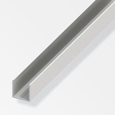 ALFER Profilo Quadrato A U Aluminium 7.5x1mm Lunghezza 1m Bianco - 21442 ALFER Profilo Quadrato A U Aluminium 7.5x1mm Lunghezza 1m Bianco - 21442